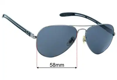 Ray-Ban RB8307 Tech Ersatzgläser 58mm wide 