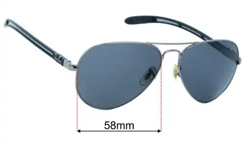 Ray-Ban RB8307 Tech Lentes de Repuesto 58mm wide 