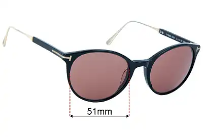 Tom Ford TF5485 Replacement Lenses 51mm wide 