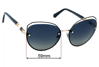 Bvlgari 6136-B Replacement Lenses 59mm wide 