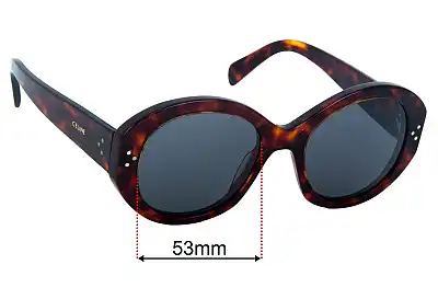 Celine CL 40240I Replacement Lenses 53mm wide 