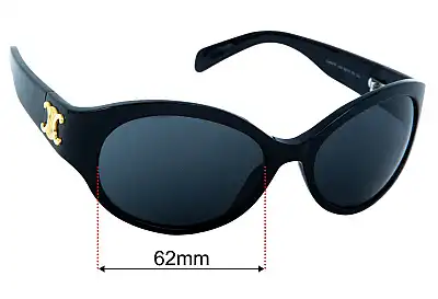 Celine Triomphe CL 40271I Replacement Lenses 62mm wide 