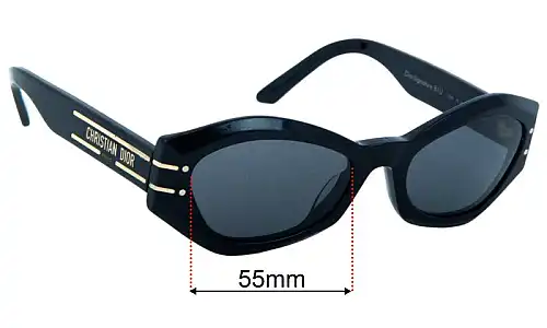 Christian Dior DiorSigniture B1U Replacement Lenses 55mm wide 