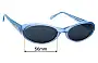 Sunglass Fix Replacement Lenses for Del Sol Toast - 56mm Wide 