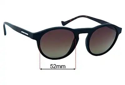 Emporio Armani EA4138 Replacement Lenses 52mm wide 