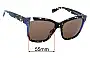 Sunglass Fix Replacement Lenses for Furla SFU240 - 55mm Wide 