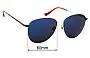 Sunglass Fix Lentes de Repuesto para Gucci GG0573SK - 60mm Wide 