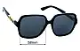 Sunglass Fix Lentes de Repuesto para Gucci GG1189S - 58mm Wide 