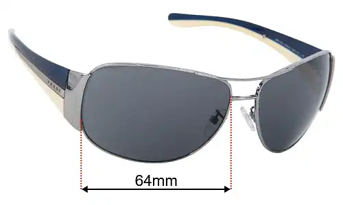 Prada SPR75G Replacement Lenses 64mm wide 