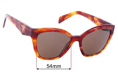 Prada VPR20Z Ersatzgläser 54mm wide 