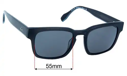 Sunglass Fix Replacement Lenses for Quiksilver 10 55mm Quiksilver 10 Replacement Lenses 55mm wide