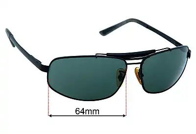 Ray-Ban RB3303 Replacement Lenses 64mm wide 
