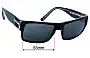 Sunglass Fix Lentes de Repuesto para Rip Curl The Point - 57mm Wide 