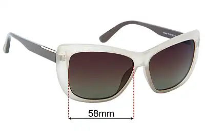 Tom Ford Lindsay TF0434 Replacement Lenses 58mm wide 