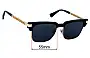 Sunglass Fix Lentes de Repuesto para Versace MOD 4447 - 55mm Wide 