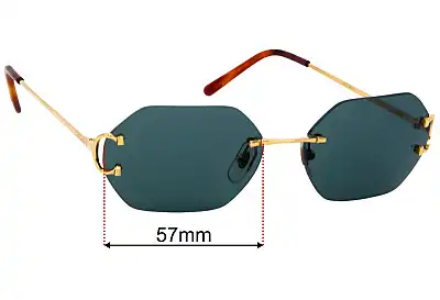 Cartier C16F96CM Replacement Lenses 57mm wide 