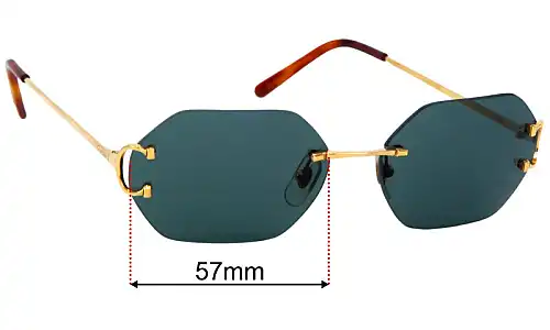 Cartier C16F96CM Replacement Lenses 57mm wide 