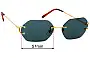 Sunglass Fix Replacement Lenses for Cartier C16F96CM - 57mm Wide 