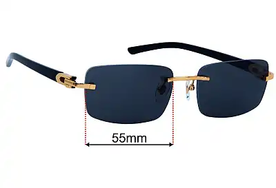 Cartier CT02870 Replacement Lenses 55mm wide 