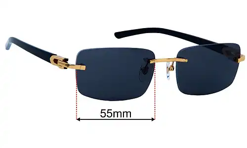 Cartier CT02870 Replacement Lenses 55mm wide 