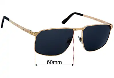 Cartier CT0322S Replacement Lenses 60mm wide 