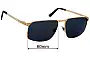 Cartier CT0322S Replacement Lenses 60mm wide 