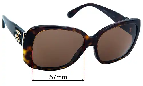 Chanel 5234-Q Replacement Lenses 57mm wide 