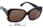 Chanel 5234-Q Replacement Lenses 57mm wide 