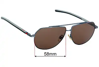 Ducati DA7022 Verres de Remplacement 58mm wide 