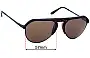 Sunglass Fix Replacement Lenses for Givenchy SGV412 - 57mm Wide 