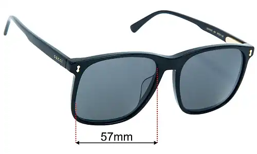 Gucci GG1041S Replacement Lenses 57mm wide 