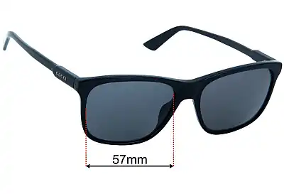 Gucci GG1819/S Lentes de Repuesto 57mm wide 