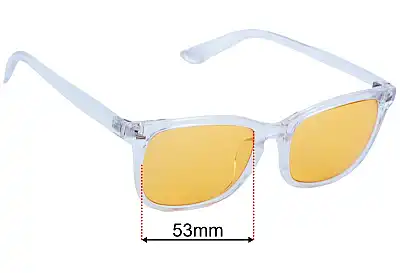 Meetsun Clear Verres de Remplacement 53mm wide 