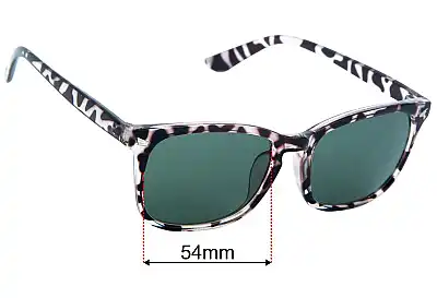 Meetsun Grey Leopard Verres de Remplacement 54mm wide 