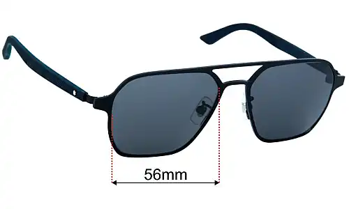Montblanc MB0360S Replacement Lenses 56mm wide 