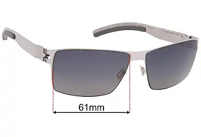 Mykita No. 1 Douglas Replacement Lenses 61mm wide 