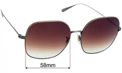 Oliver Peoples OV1315ST Deadani Replacement Sunglass Lenses - 58mm  
