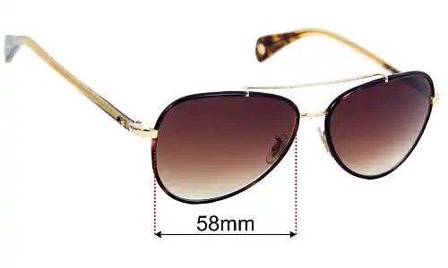 Paul Smith PM4063-S Haden Lentes de Repuesto 58mm wide 