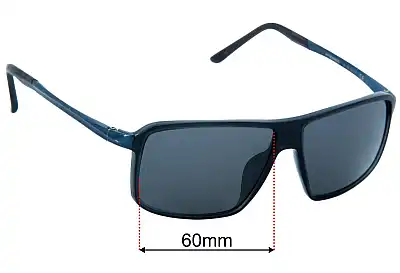 Porsche P 8650 Replacement Lenses 60mm wide 