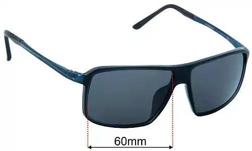 Porsche P 8650 Replacement Lenses 60mm wide 