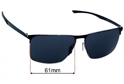 Porsche P 8964 Replacement Lenses 61mm wide 
