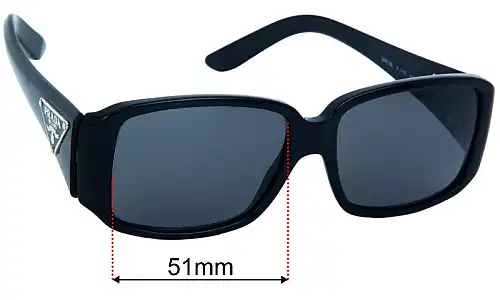 Prada SPR16L Replacement Lenses 57mm wide 