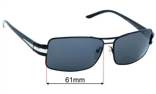 Prada SPR65H & PR65HS Replacement Lenses 61mm wide 