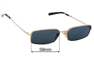 Prada SPRA60 Replacement Sunglass Lenses - 59mm 