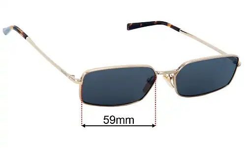 Prada SPRA60 Replacement Sunglass Lenses - 59mm 