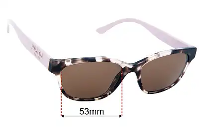 Prada VPR03W Lentes de Repuesto 53mm wide 
