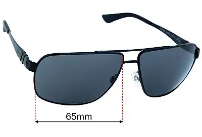 Ralph Lauren Polo 3088 Replacement Lenses - 65mm 