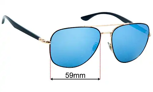 Ray-Ban RB3683 Replacement Lenses 59mm wide 