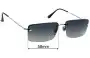 Ray-Ban RB3204 Rimless Square Lentes de Repuesto 58mm wide 