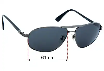 Ray-Ban RB3327 Replacement Lenses 61mm wide 